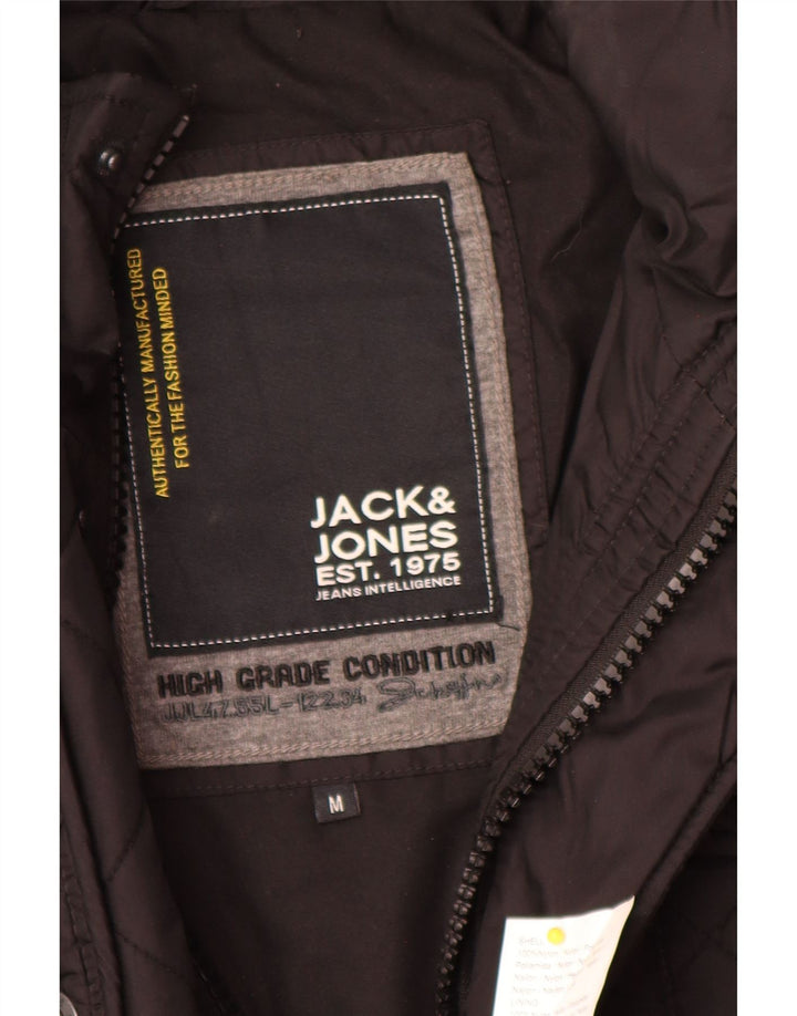 Jack & Jones Herren Militär-Steppjacke UK 38 Mittelschwarzes Nylon