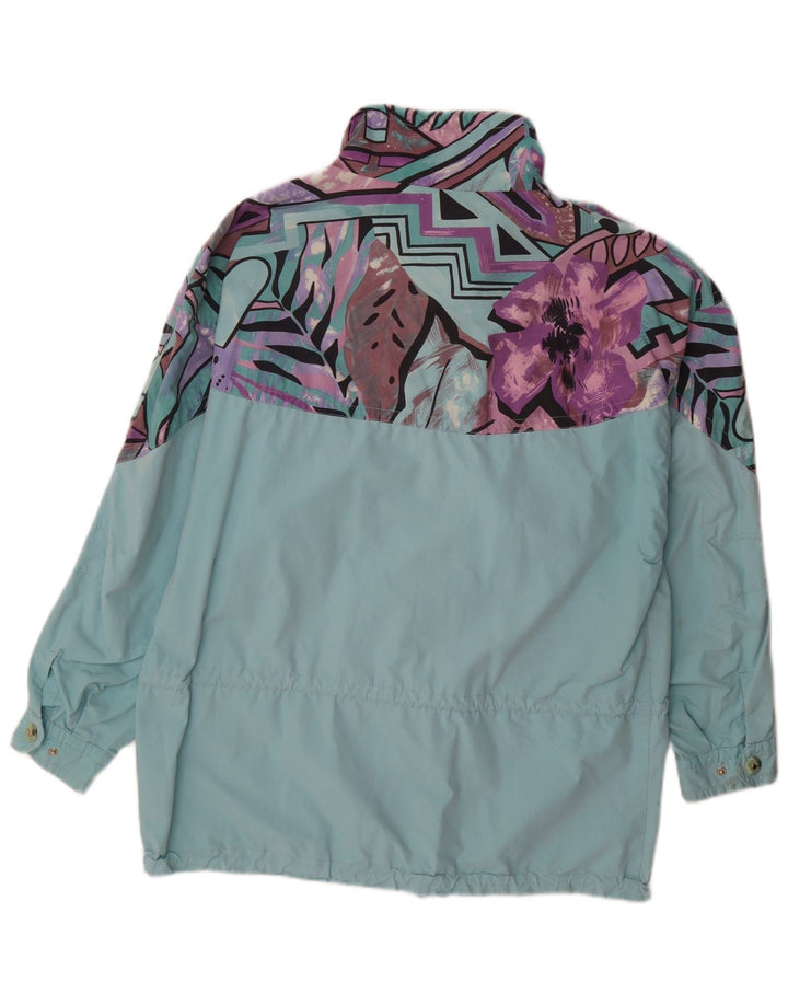 Maser M Damen Übergroßer Regenmantel UK 10 Small Türkis Geometrisch