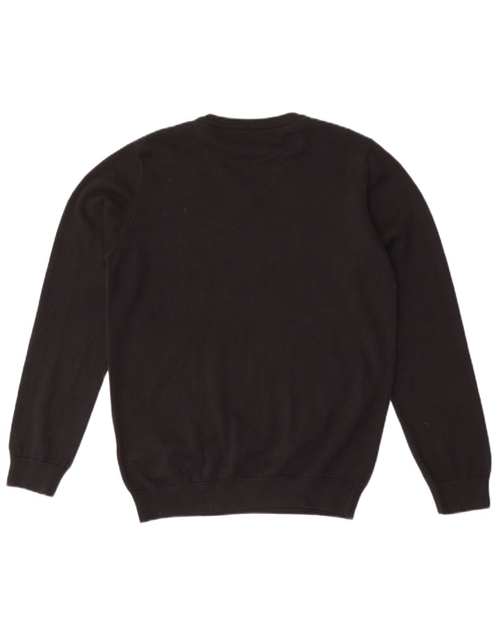 MARKS & SPENCER Jungen-Pullover mit V-Ausschnitt, 14–15 Jahre, schwarze Baumwolle