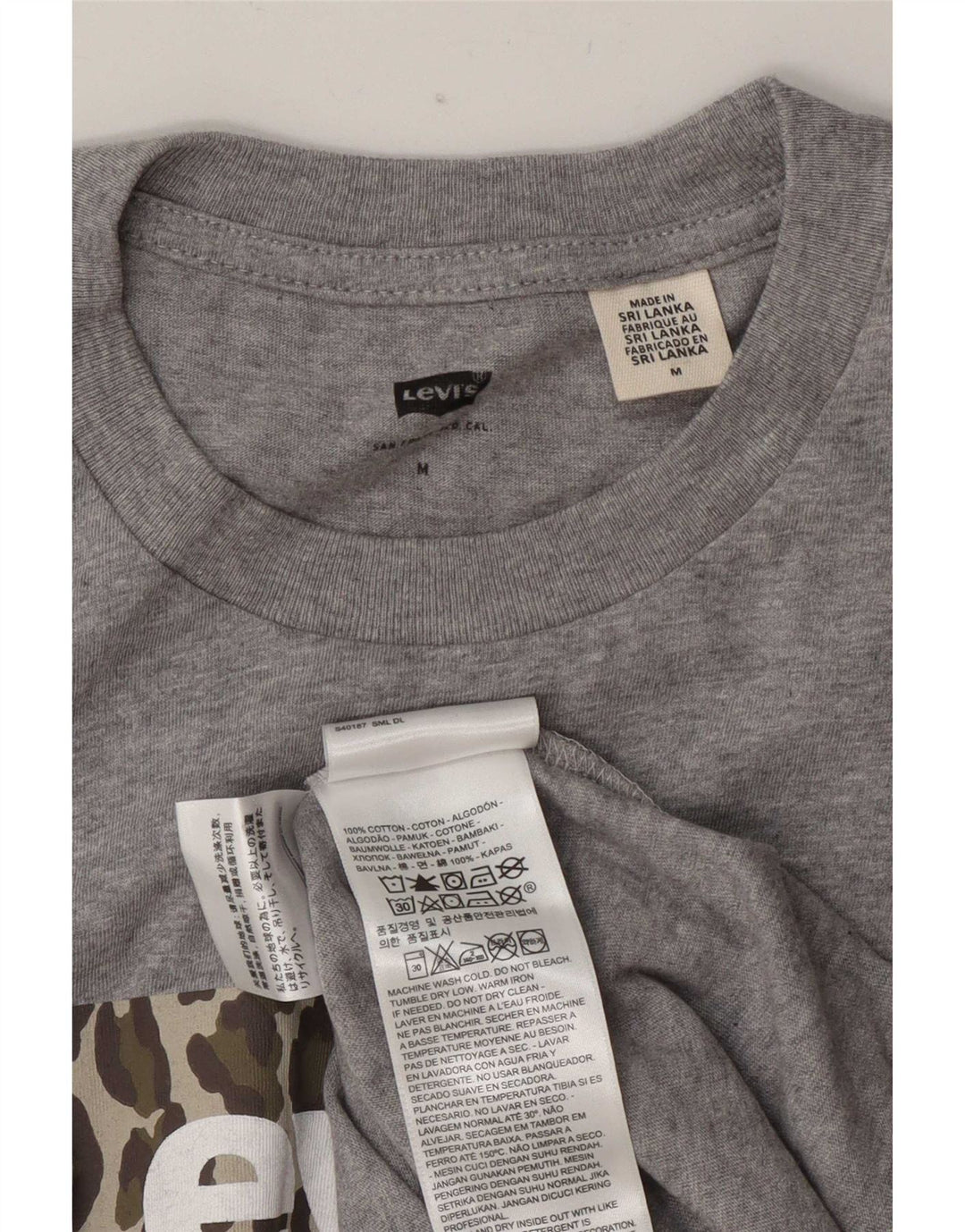 Levi's Herren-T-Shirt mit Grafik, mittelgraue Baumwolle