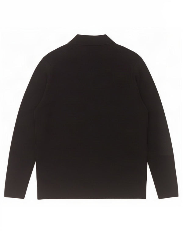 Cos Mens Cardigan Sweater Large Black Wool