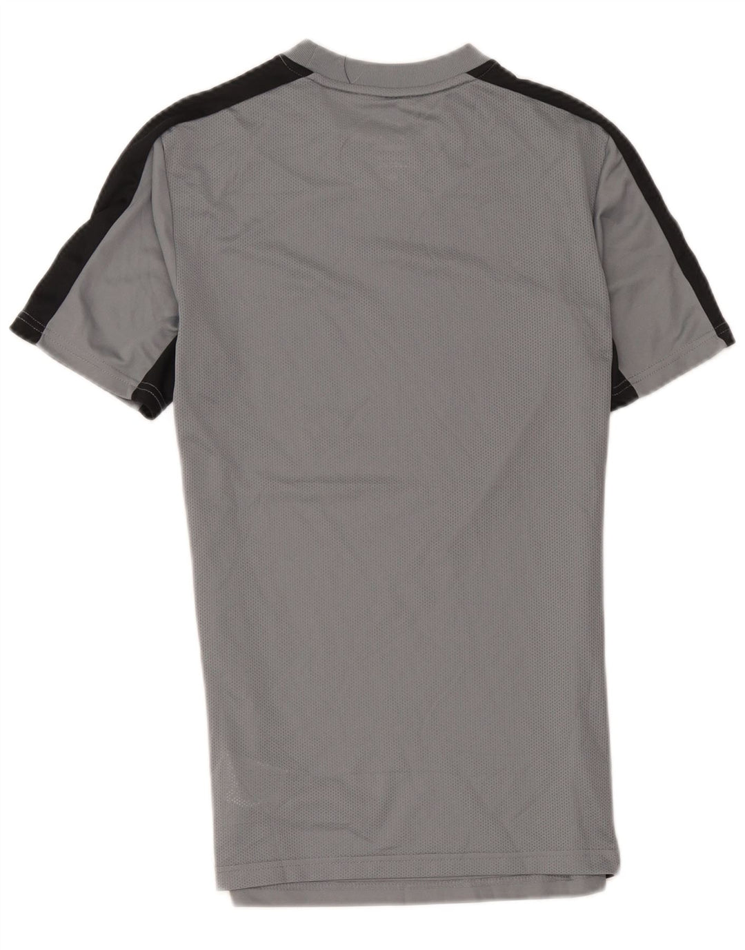Nike Herren Dri Fit Slim Fit T-Shirt-Oberteil, klein, graues Farbblock-Polyester