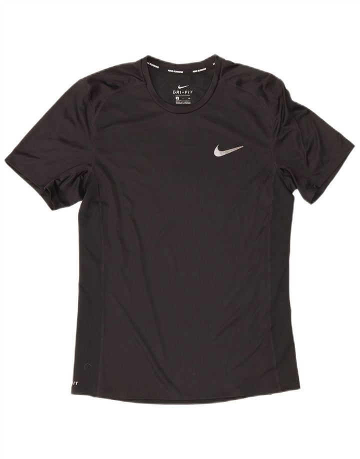 Nike Herren Dri Fit T-Shirt Top Small Schwarz