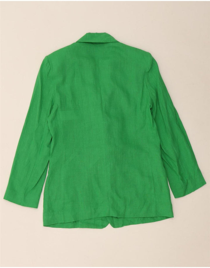 Marella Womens EMME 1-Knopf-Blazerjacke UK 8 Small Grünes Leinen