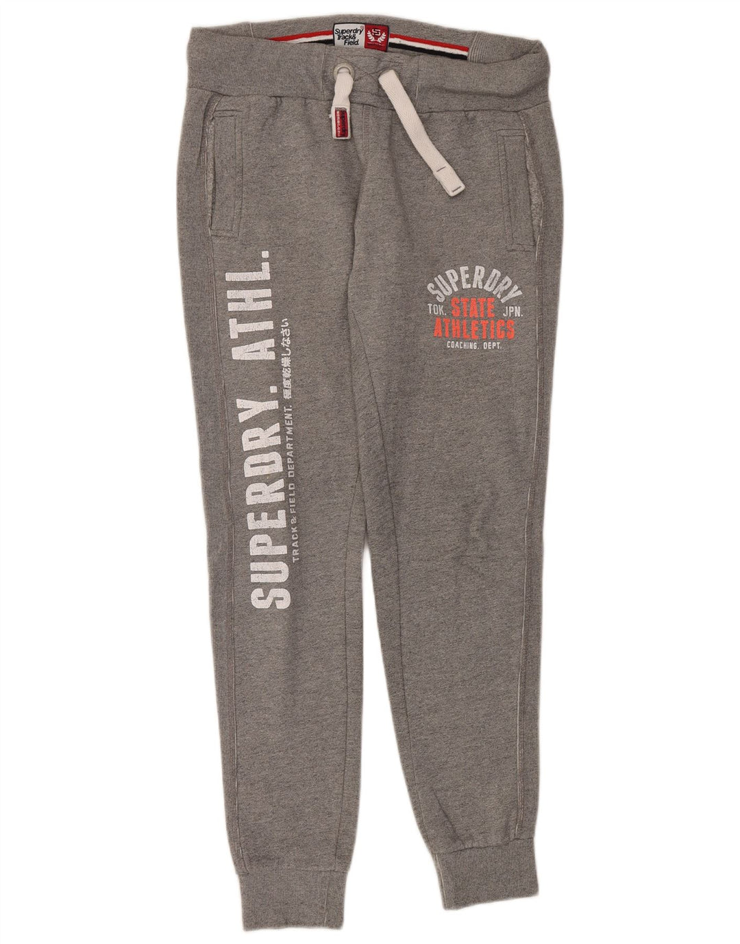 Superdry Damen-Trainingshose, Jogginghose, Größe 46, Grau, Baumwolle