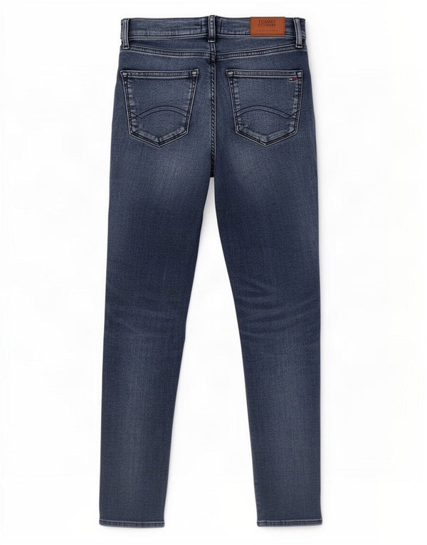 Tommy Hilfiger Damen Distressed Skinny Cropped Jeans W25 L24 Blaue Baumwolle