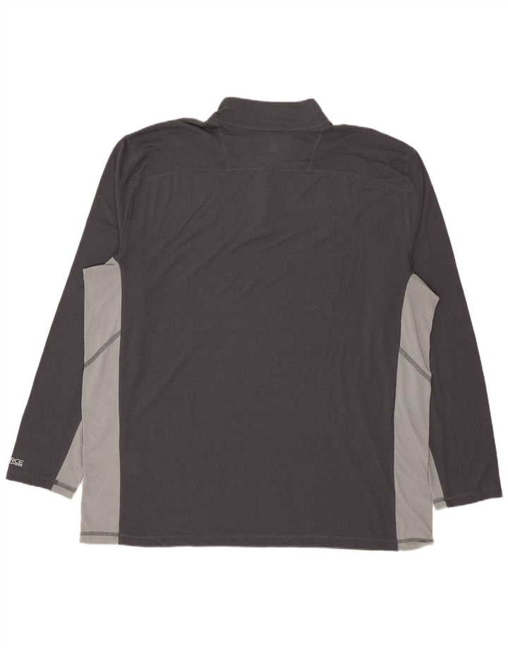 Carhartt Herren-Pullover-Trainingsanzugoberteil mit Reißverschluss, XL, Grau, Farbblock