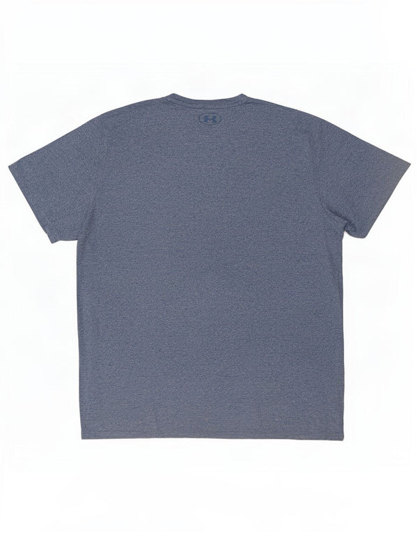 Under Armour Herren Heat Gear Loose Fit T-Shirt Top Large Blau meliert