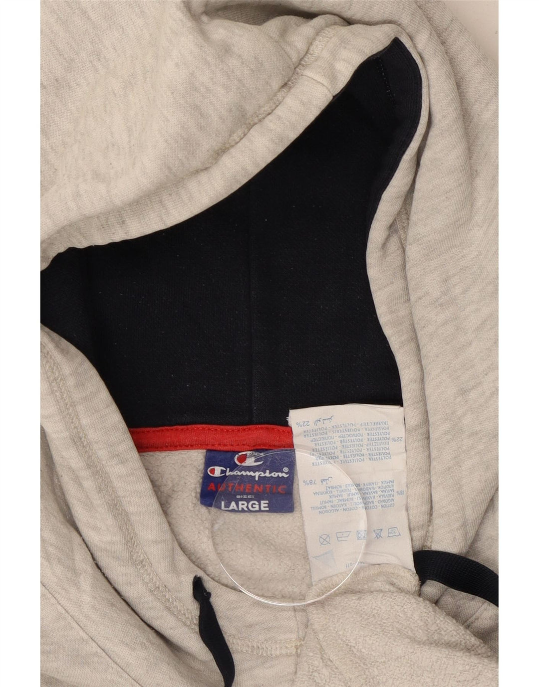CHAMPION Damen-Kapuzenpullover mit Grafik, groß, graue Baumwolle