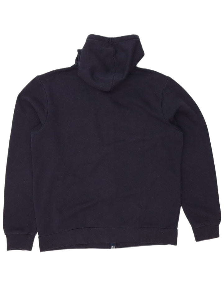 KAPPA Mens Zip Hoodie Sweater Large Navy Blue Cotton