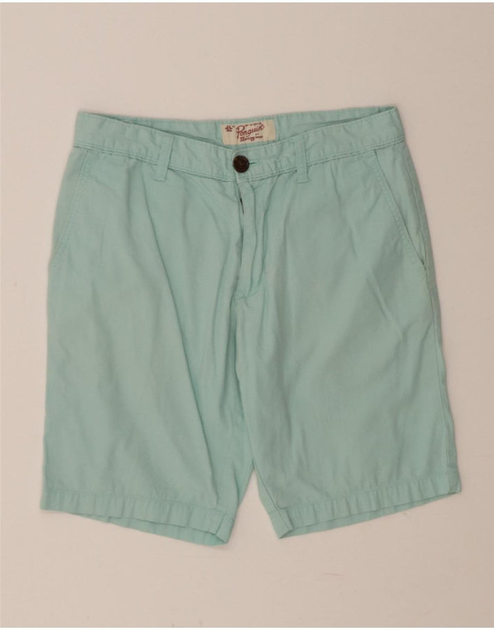 PENGUIN Womens Chino Shorts W31 Medium Turquoise Cotton Vintage Penguin and Second-Hand Penguin from Messina Hembry 