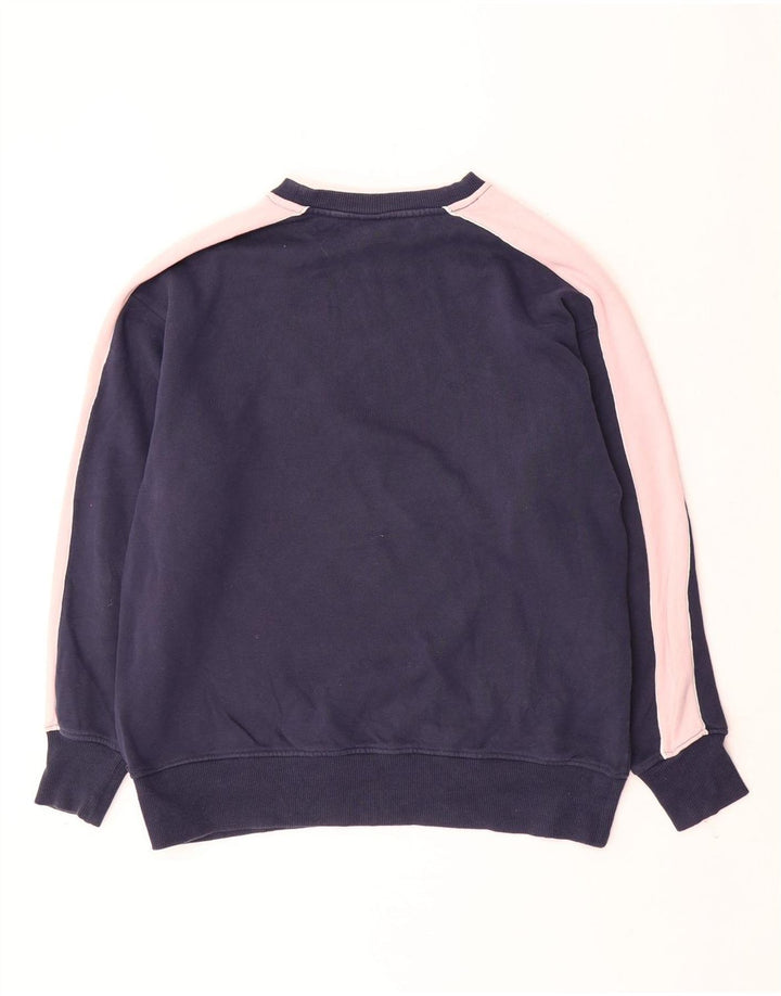 ELLESSE Übergroßer Damen-Sweatshirt-Pullover UK 12 Medium Navy Blue