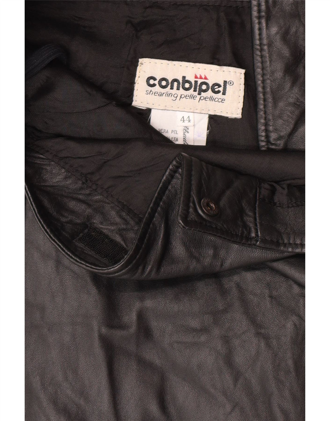 Conbipel Damen Wickelrock aus Leder IT 44 Medium W32 Schwarzes Leder