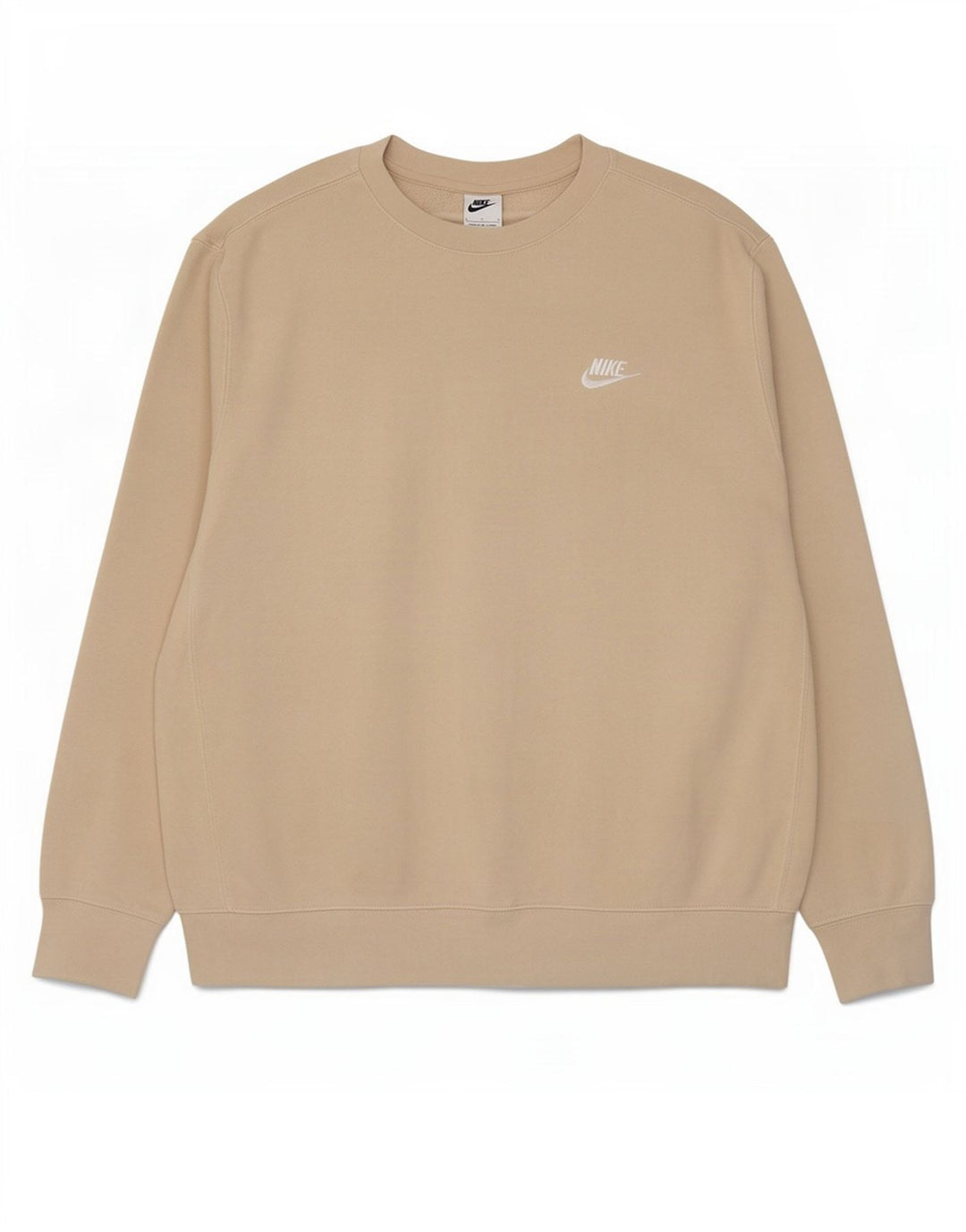 Nike Herren Sweatshirt Pullover Large Beige Baumwolle