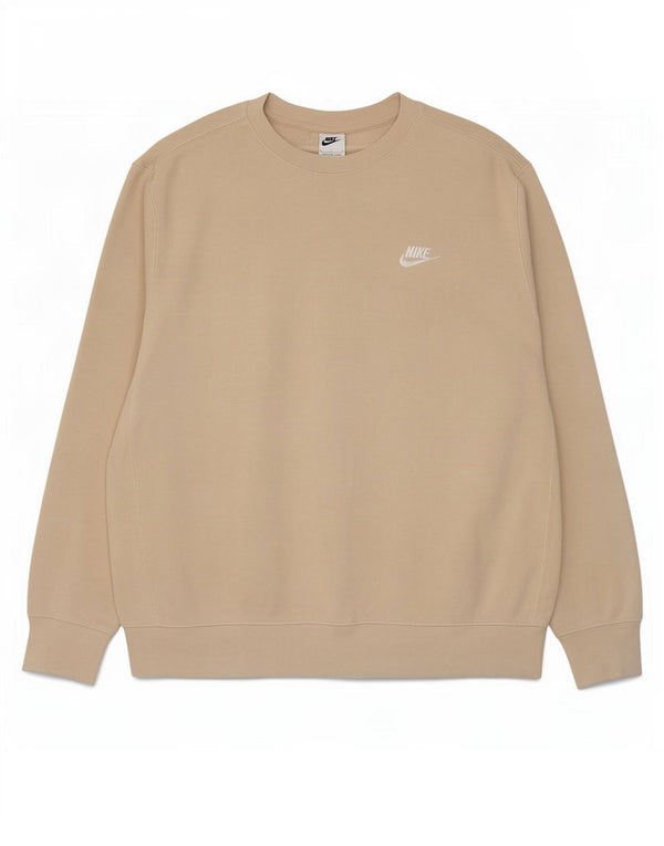 Nike Herren Sweatshirt Pullover Large Beige Baumwolle