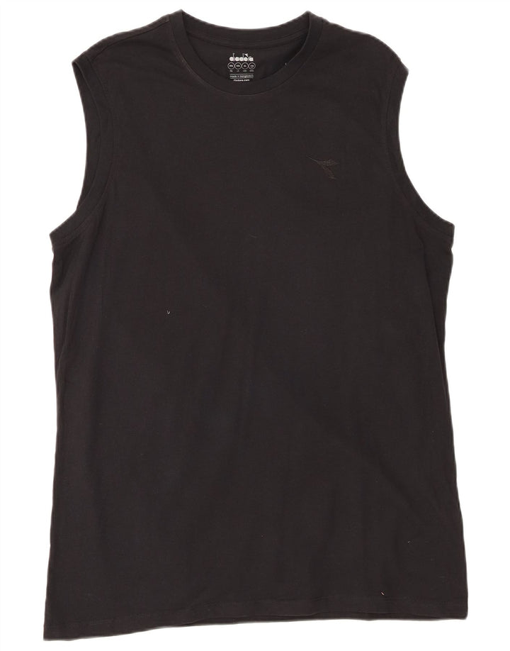 DIADORA Mens Vest Top 2XL Black Cotton