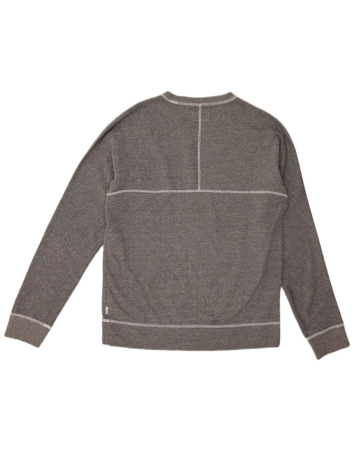 Converse Herren Grafik-Sweatshirt-Pullover aus mittelgrauer Baumwolle