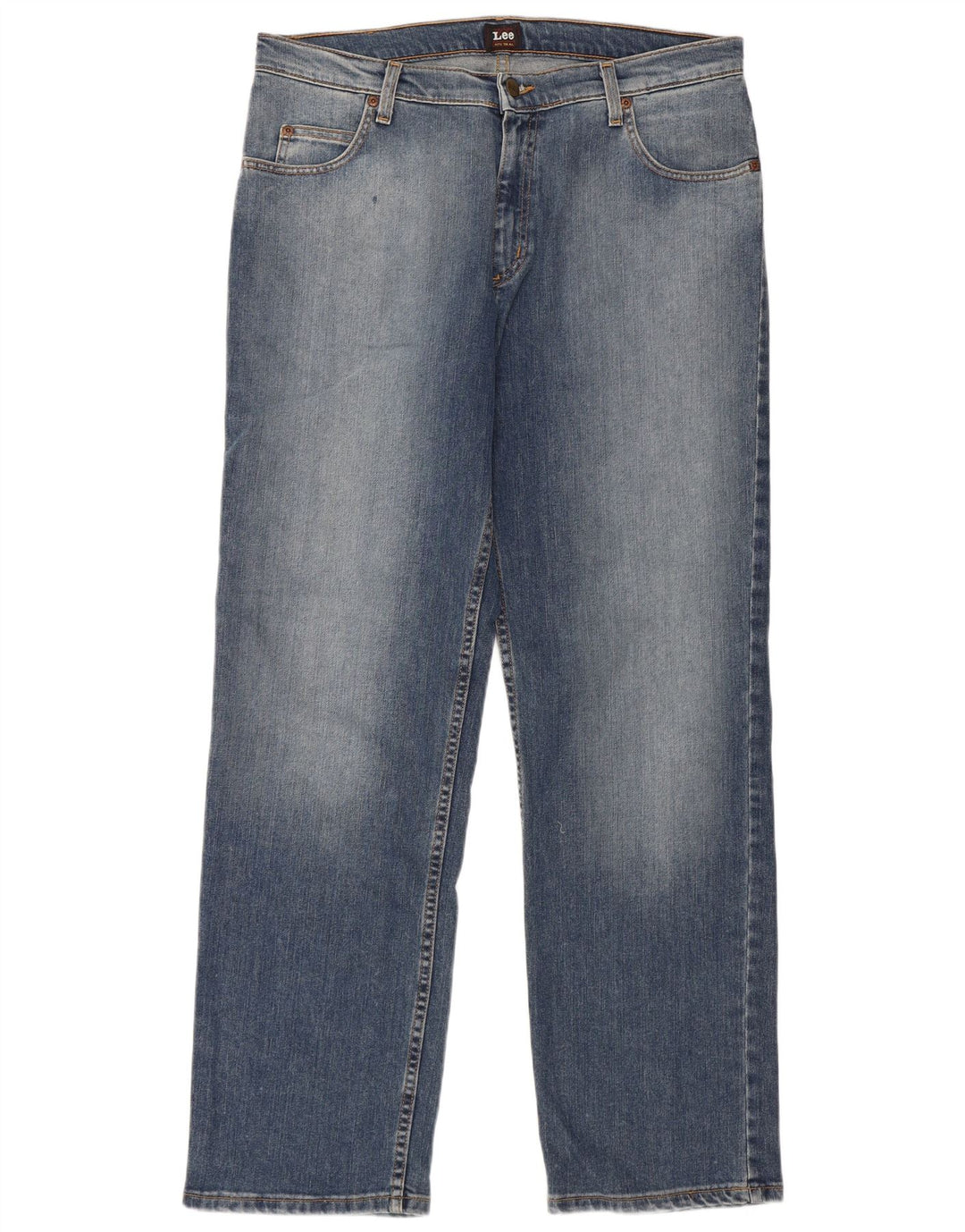 Lee Herren Brooklyn Straight Jeans W36 L32 Blaue Baumwolle