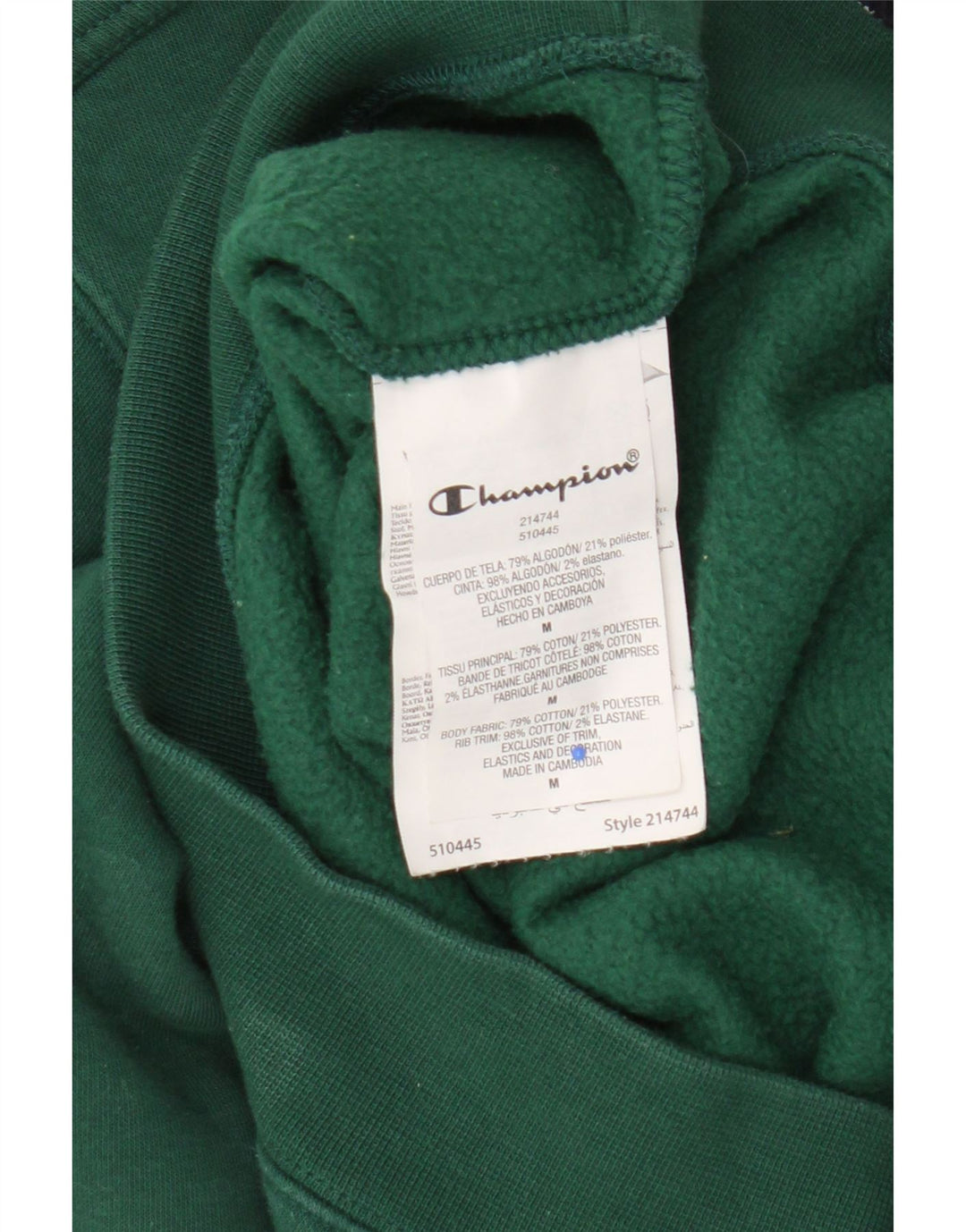 Champion Herren-Sweatshirt mit Grafik, mittelgrüne Baumwolle