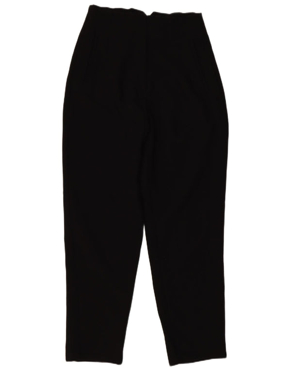 Zara Damen-Anzughose mit hoher Taille, Größe S, W26, L26, Schwarz, Polyester