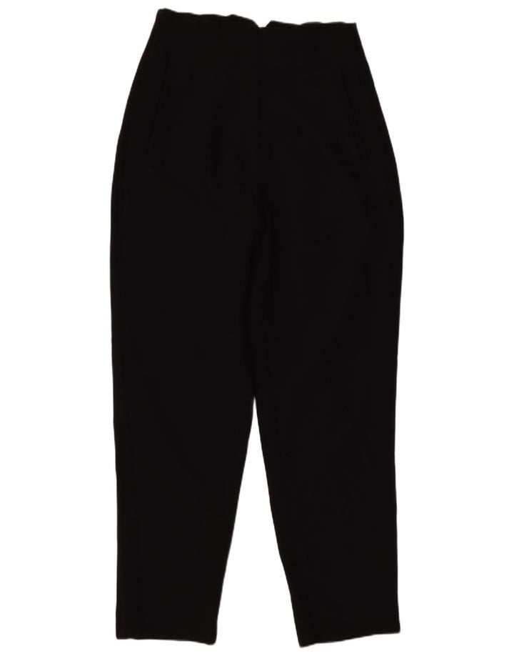 Zara Damen-Anzughose mit hoher Taille, Größe S, W26, L26, Schwarz, Polyester