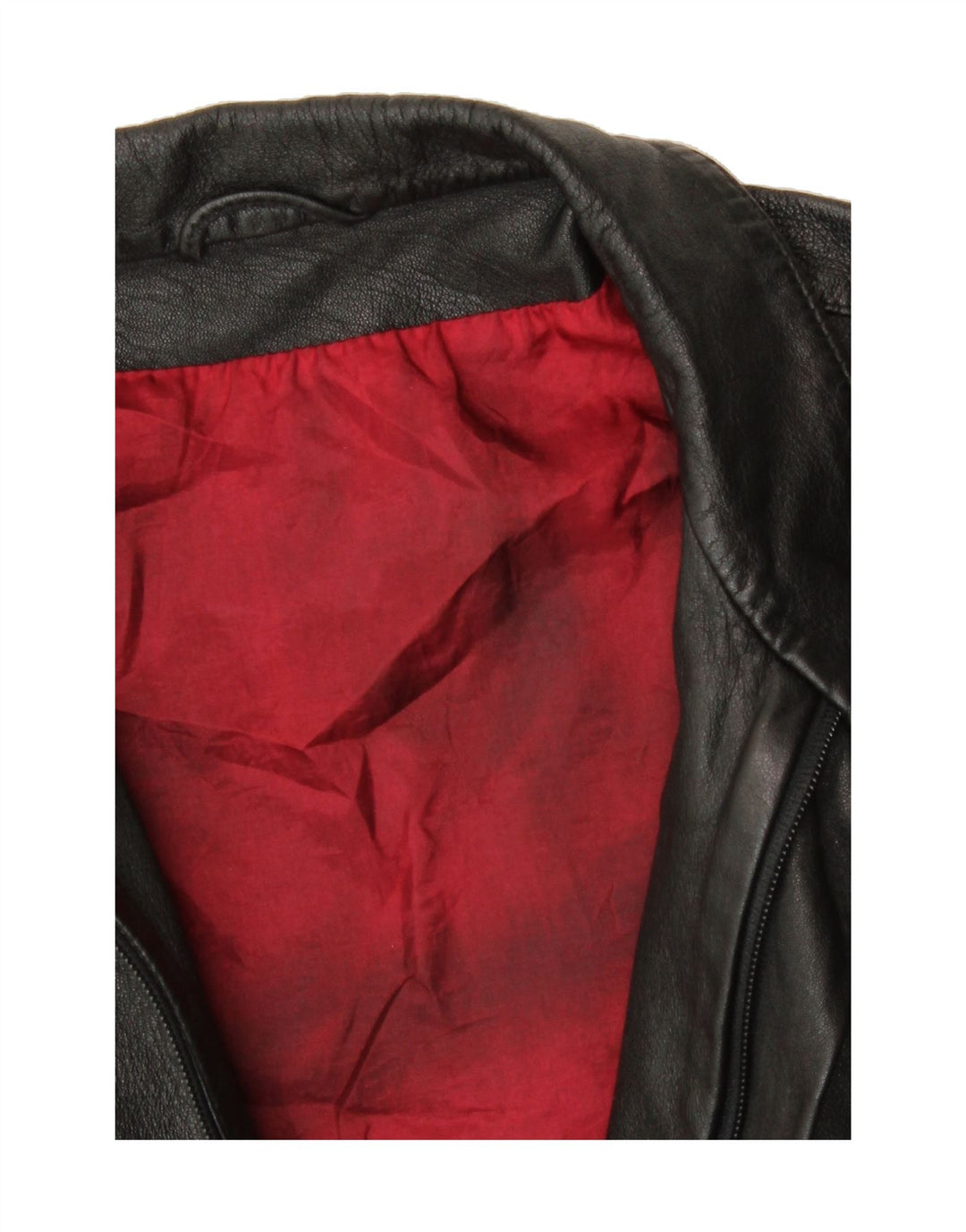 VINTAGE Womens Slim Leather Jacket IT 52 2XL Black Leather Vintage Vintage and Second-Hand Vintage from Messina Hembry 