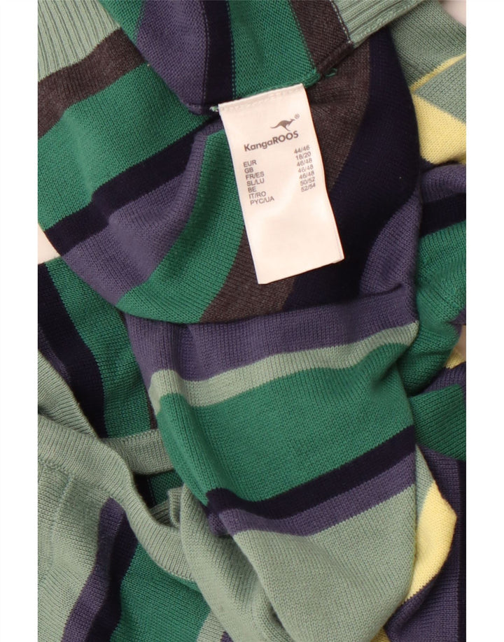 KANGAROOS Damen-Cardigan mit Kapuze, Gr. 18/20, XL, mehrfarbig gestreift