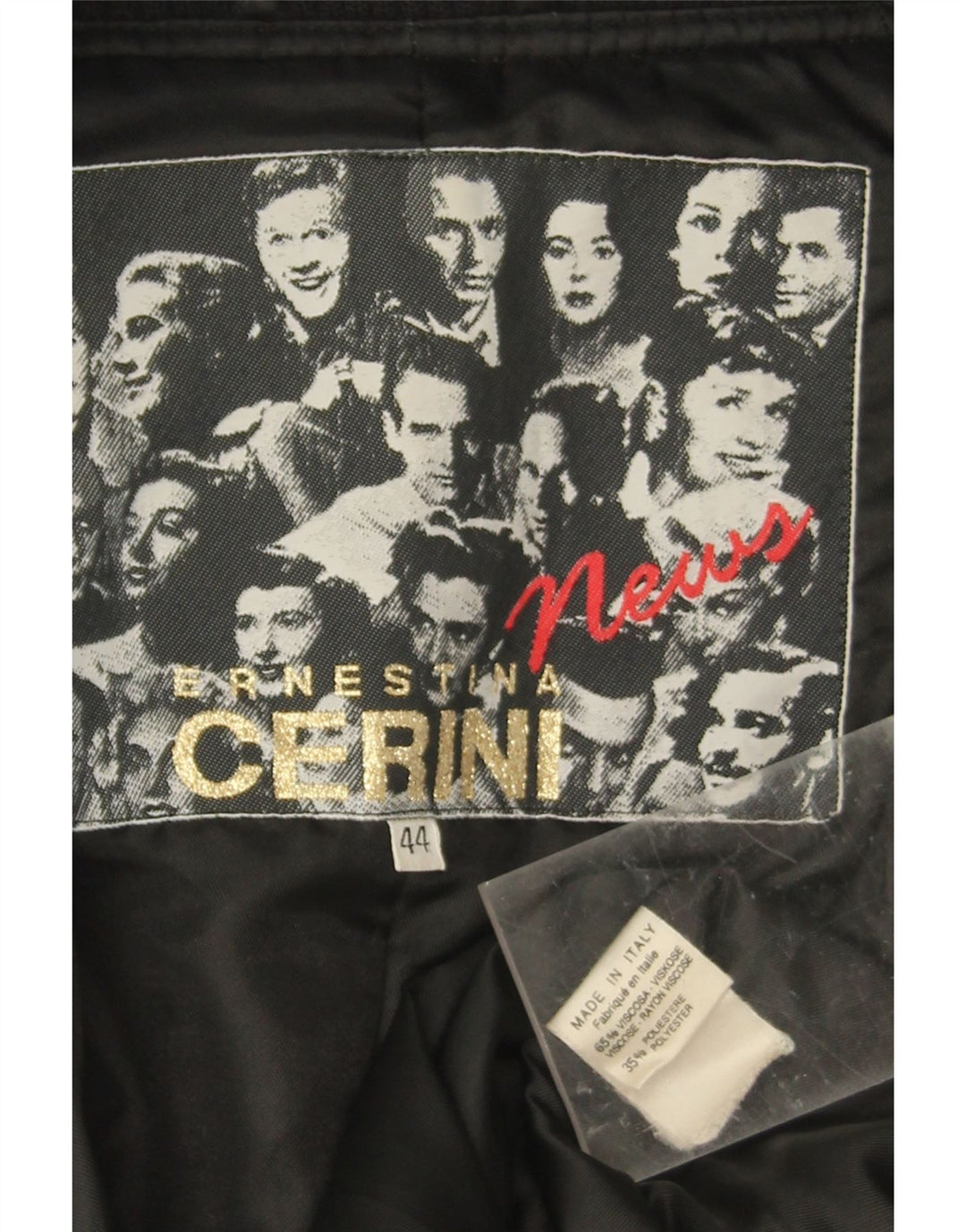 Ernestina Cerini Damen Mantel IT 44 Mittelschwarze Viskose