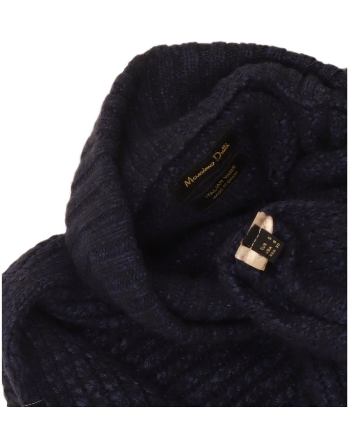 Massimo Dutti Rollkragenpullover für Damen, Gr. 10, Marineblau