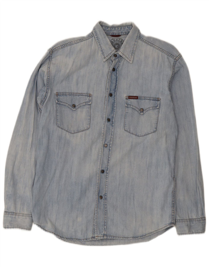 Carrera Herren-Jeanshemd aus mittelblauer Baumwolle