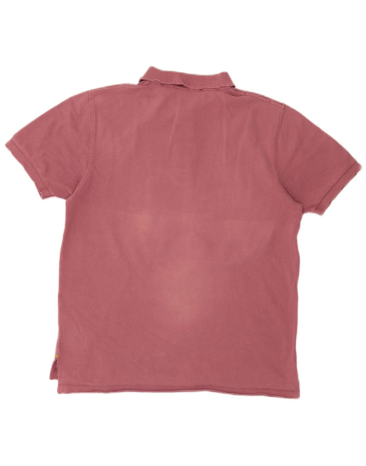 Sun68 Herren-Poloshirt, klein, Burgunderrot, Baumwolle