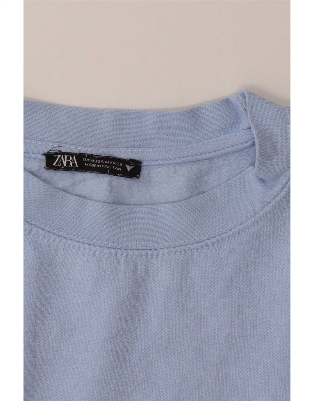 Zara Damen Sweatshirt-Pullover UK 14 Mittelblau