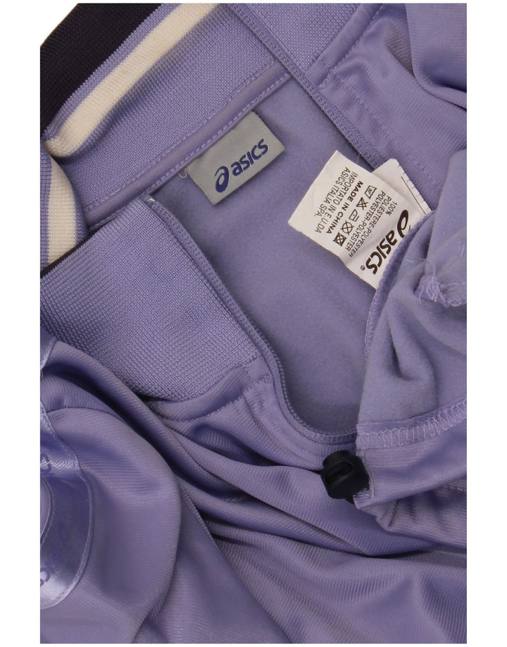 Asics Damen-Trainingsanzugoberteil mit Grafik, Größe UK 12, Mittelviolett, Polyester