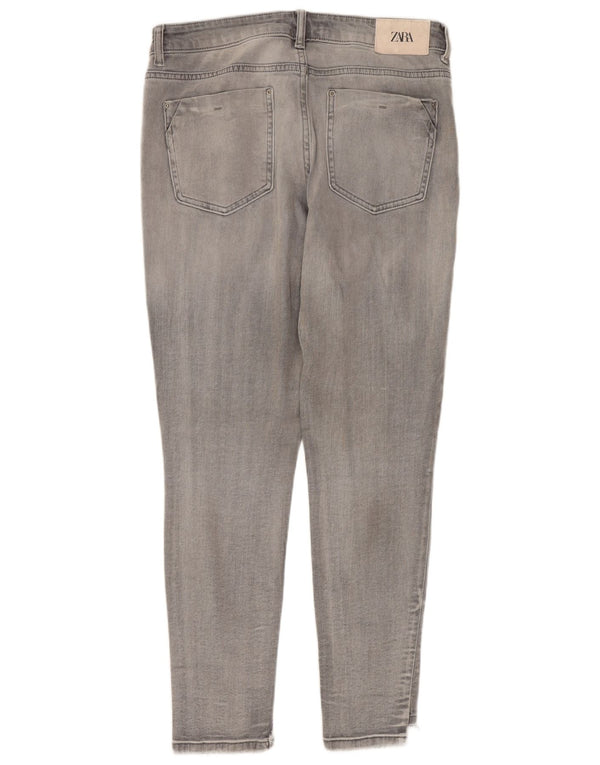 Zara Damen Low Waist Skinny Jeans EU 36 XS W26 L27 Grau