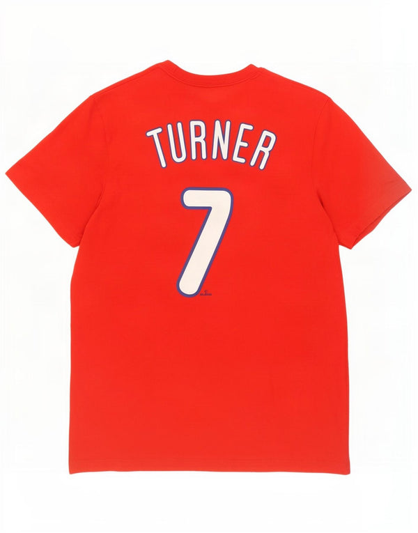 Nike Herren Philadelphia Phillies Grafik-T-Shirt aus mittelroter Baumwolle
