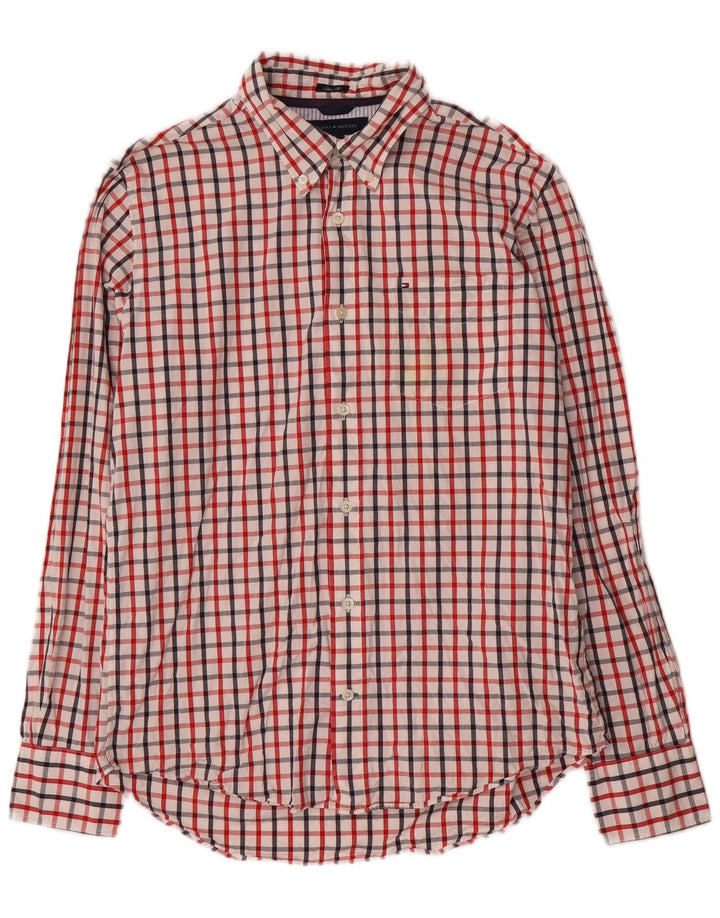 Tommy Hilfiger Herren-Slim-Fit-Hemd, mittelgroß, mehrfarbig, kariert, Baumwolle