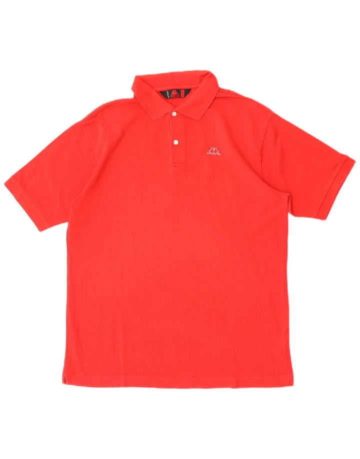 Kappa Herren Poloshirt XL Rot Baumwolle