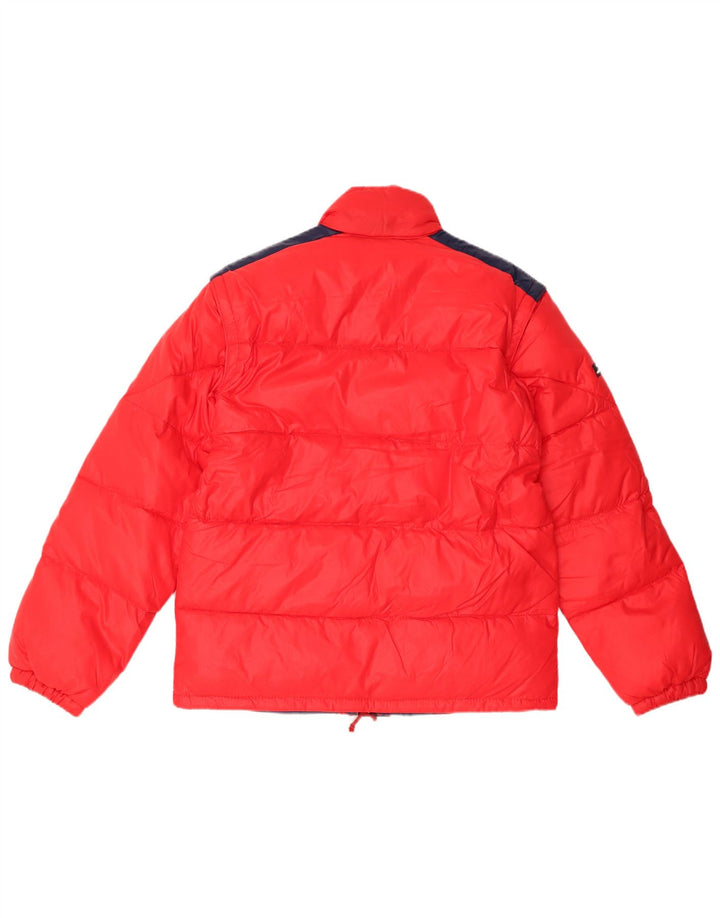 Vintage Herren Wattierte Jacke IT 44 XS Rot Colourblock Polyamid