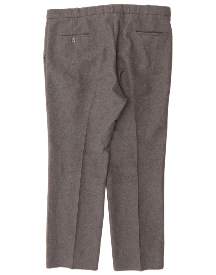 Farah Herren-Anzughose mit Pegged-Anzug, W38, L30, graues Polyester