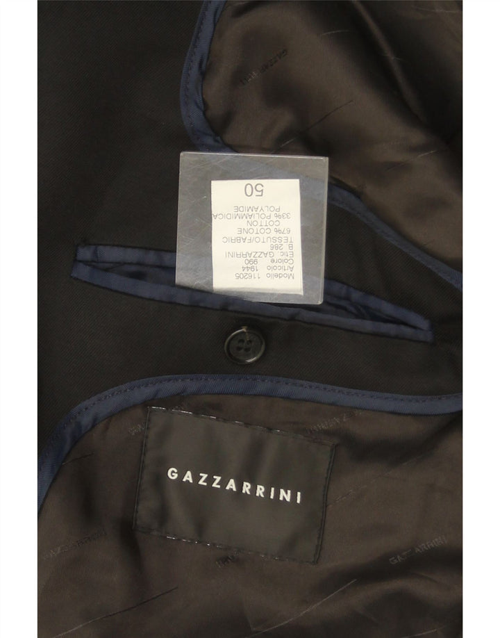 Gazzarrini Herren Trenchcoat IT 50 Mittelschwarze Baumwolle