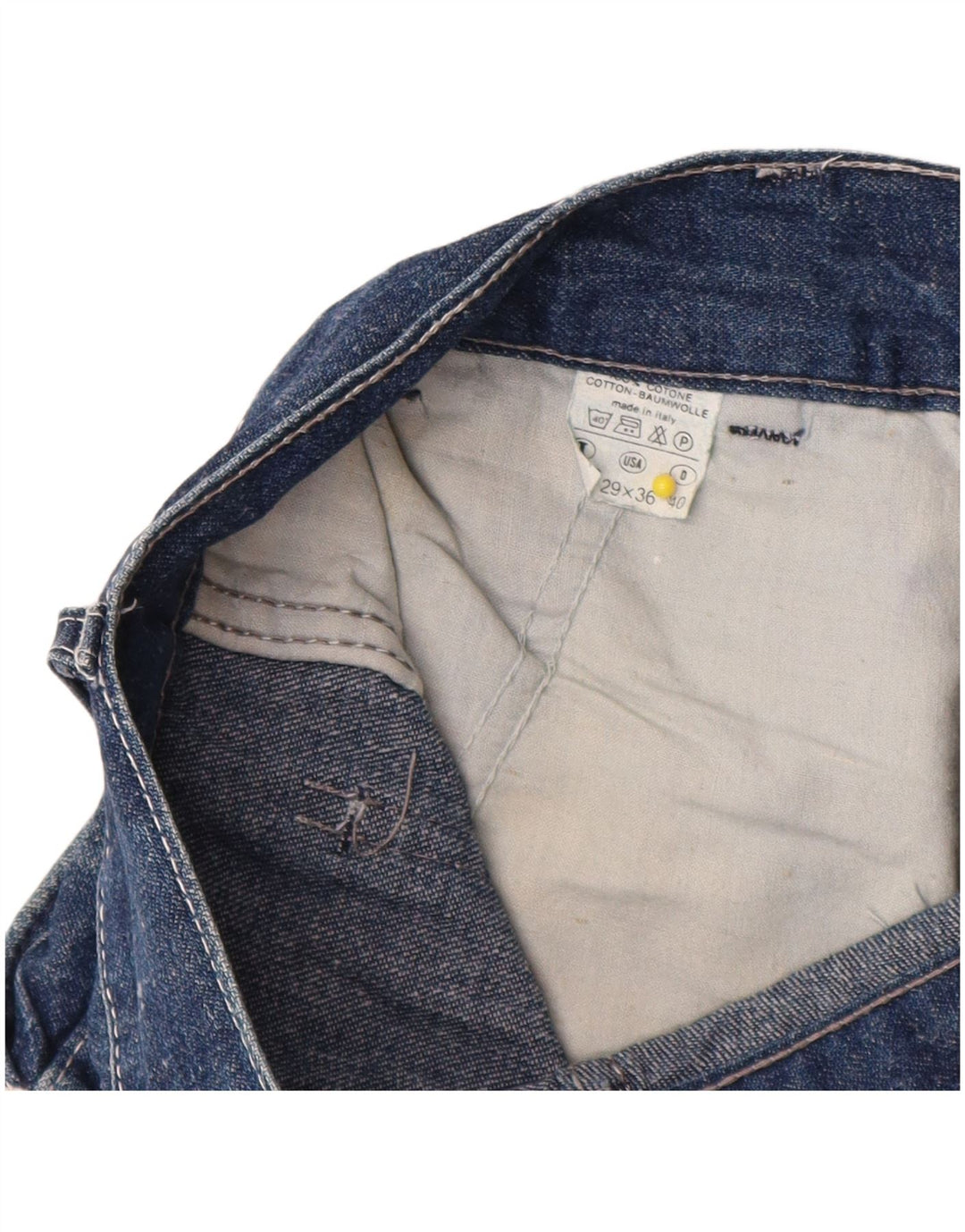 Vintage Damen Cargo Straight Jeans W29 L29 Marineblaue Baumwolle