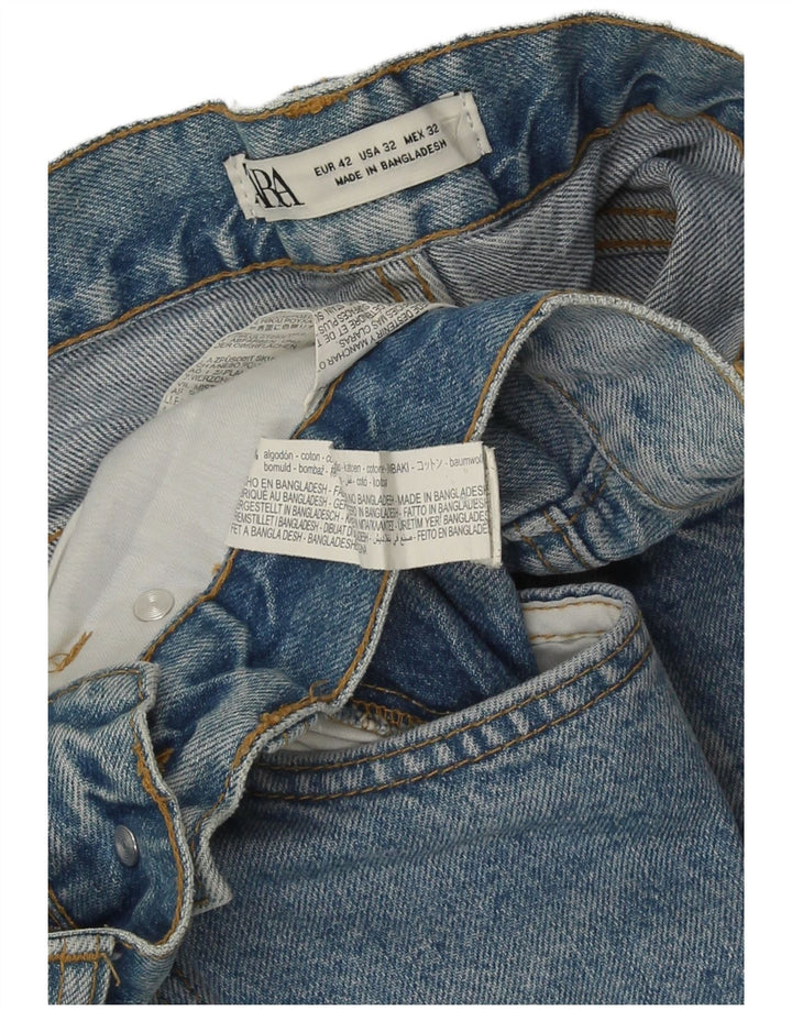 Zara Herren-Capri-Jeans, EU 42, groß, W32, L23, blaue Baumwolle