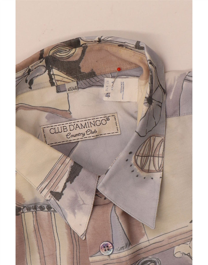 Club D'Amingo Herren-Hemd mit abstraktem Muster, Größe 45/46 XL, mehrfarbig