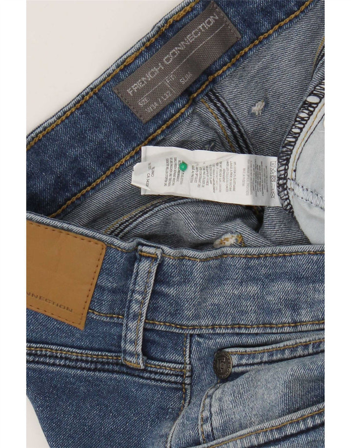 French Connection Herren Slim Jeans W34 L32 Blaue Baumwolle