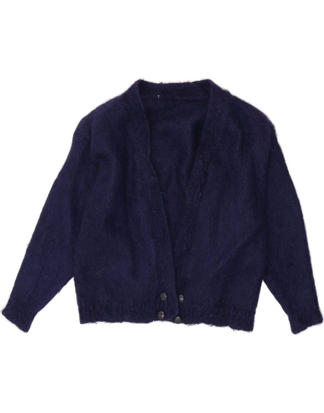 VINTAGE Womens Oversized Cardigan Sweater UK 18 XL Navy Blue Vintage Vintage and Second-Hand Vintage from Messina Hembry 