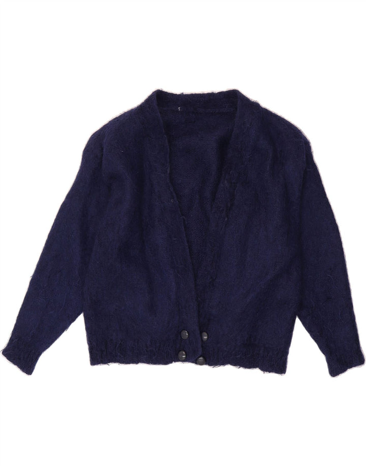VINTAGE Womens Oversized Cardigan Sweater UK 18 XL Navy Blue Vintage Vintage and Second-Hand Vintage from Messina Hembry 