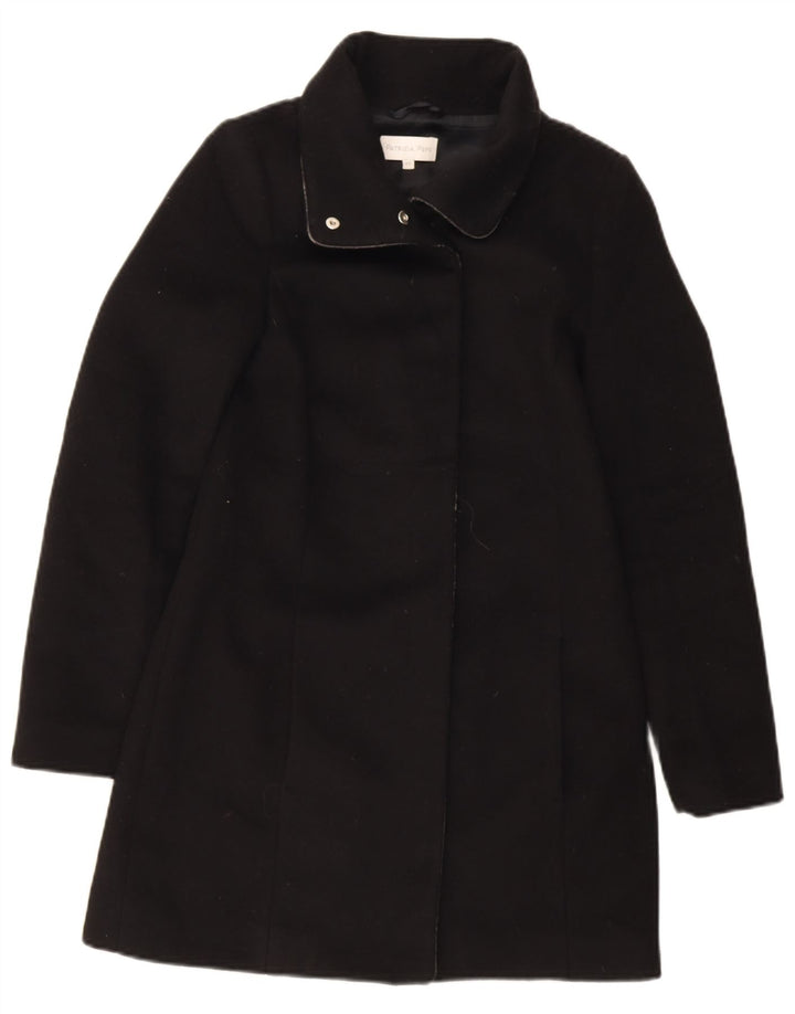 Patrizia Pepe Damen Mantel IT 40 Small Schwarze Wolle
