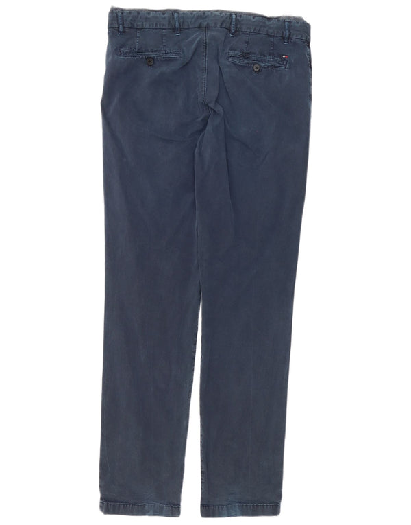 Tommy Hilfiger Herren Slim Fit Chinohose W36 L34 Blaue Baumwolle