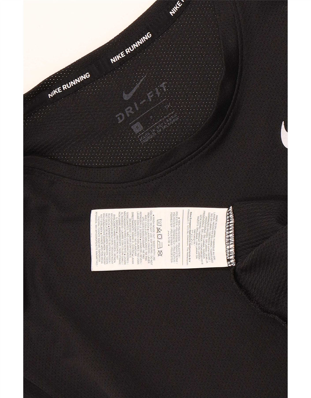 Nike Damen Dri Fit T-Shirt Top UK 10 Small Schwarz Polyester