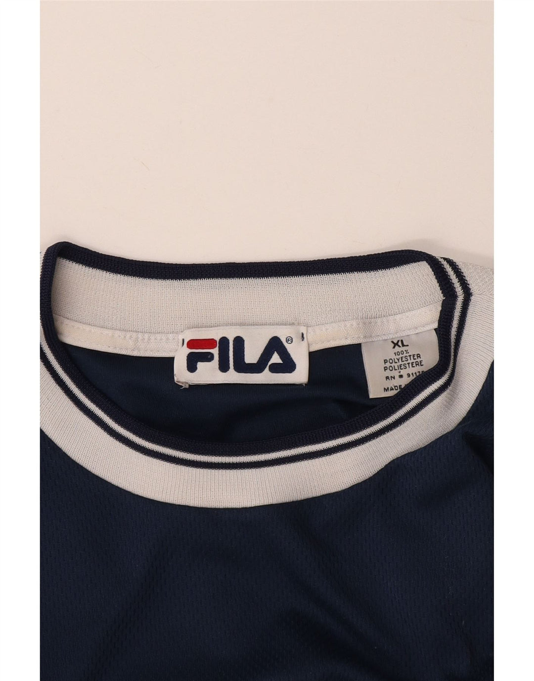 FILA Herren T-Shirt Top XL Marineblau Polyester
